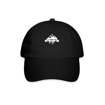 C’EST L’HEURE DE LA POUDREUSE - Ski Snowboard Freeride - Casquette classique - noir/noir - Devant