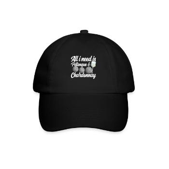 Petanque Boule Game Set Boccia - Baseball Cap - black/black - Front