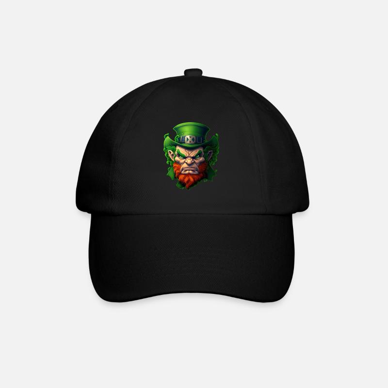 Leprechaun en colère Saint-Patrick - Casquette classique - noir/noir