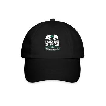 Chat ornithologue - Casquette classique - noir/noir - Devant
