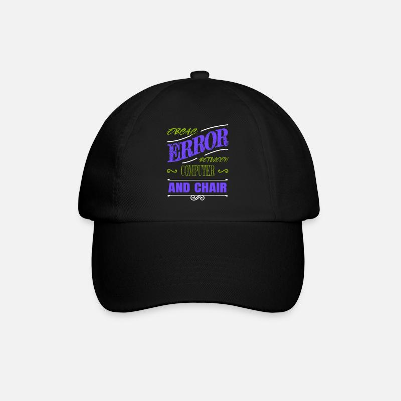 Geek Funny Hacker Equestrian Computer Science - Baseball Cap - black/black