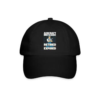 Airplane mechanic Pensioner - Baseball Cap - black/black - Front