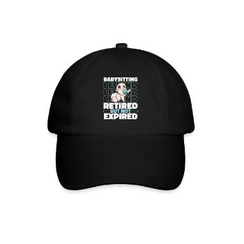 Baby-sitter à la retraite - Casquette classique - noir/noir - Devant