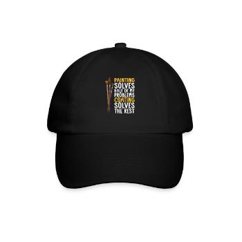 Maler Lackierer Lustig - Baseballkappe - Schwarz/Schwarz - Vorne