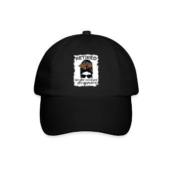 Retired-Not My Problem Anymore - Messy Bun - Baseball Cap - black/black - Front
