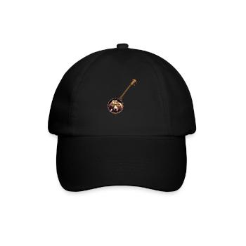Banjo Shirts For Men Bluegrass Appalachia Folk - Baseball Cap - black/black - Front