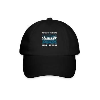 Entraîneur de bateaux-dragons pour les courses de bateaux chinois - Casquette classique - noir/noir - Devant