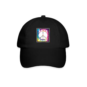 T-shirt hippie Mouvement pour la paix Woodstock Boho Groove - Casquette classique - noir/noir - Devant