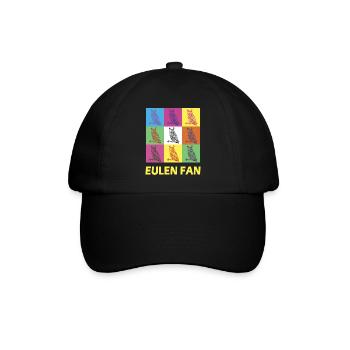 Eulen Fan Design - Baseballkappe - Schwarz/Schwarz - Vorne