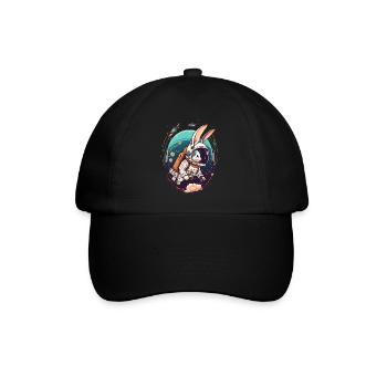 Lapin dans l’espace - Casquette classique - noir/noir - Devant