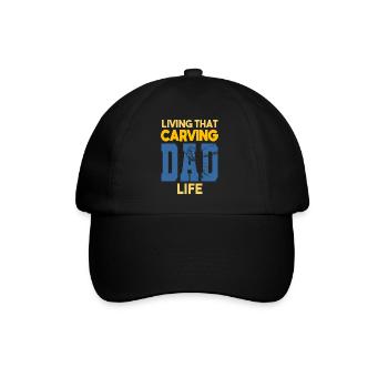 Vivre ce sculpteur papa vie sculpteur sur bois - Casquette classique - noir/noir - Devant