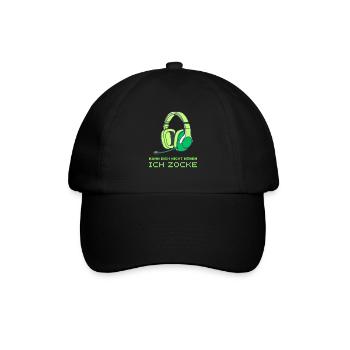 KANN DICH NICHT HÖREN ICH ZOCKE GAMER GAMING - Baseballkappe - Schwarz/Schwarz - Vorne