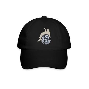 Taucher Spruch für Hai-Fanatiker - Baseballkappe - Schwarz/Schwarz - Vorne