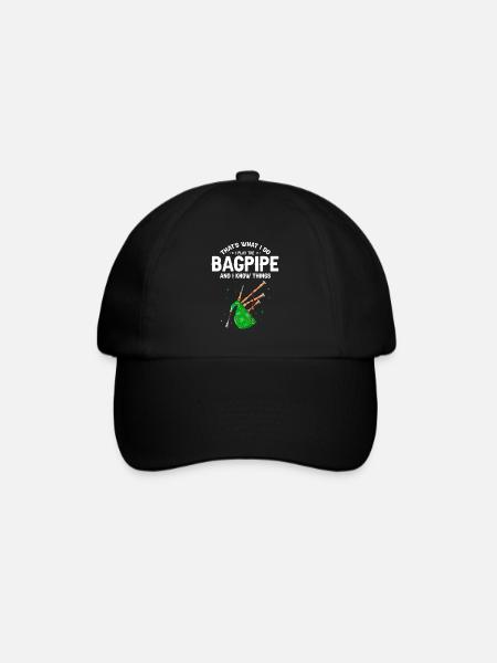 Bagpipes for bagpipe instructors and bagpipers - Baseball Cap - black/black