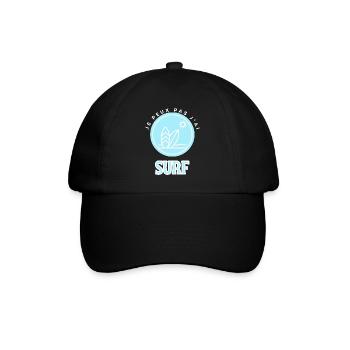 Je peux pas j'ai surf - Casquette classique - noir/noir - Devant