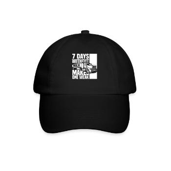 Cow Milk Funny Milk Wagon - Baseball Cap - black/black - Front