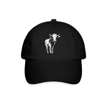 Minimalistic Cow - Baseball Cap - black/black - Front