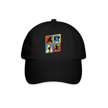 Karaté, Karatéka, arts martiaux, Combats, Sports - Casquette classique - noir/noir - Devant