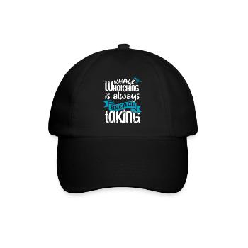 Citation de baleine pour le rorqual bleu et le béluga - Casquette classique - noir/noir - Devant