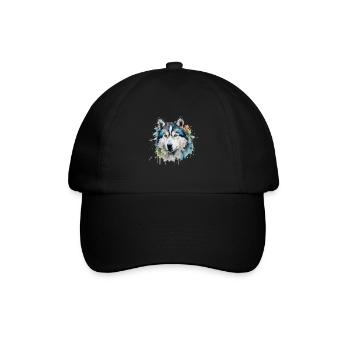 Alaskan Malamute - Baseballkappe - Schwarz/Schwarz - Vorne