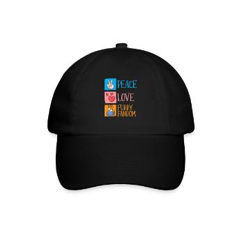 Furry Fandom Fursuits Heart - Casquette classique - noir/noir - Devant