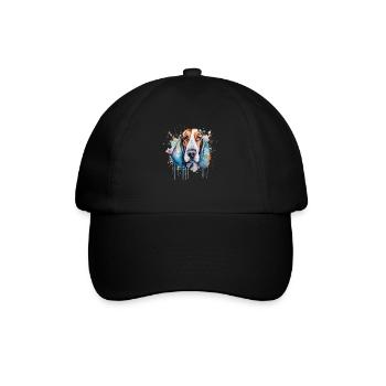 Basset Hound - Baseball Cap - black/black - Front