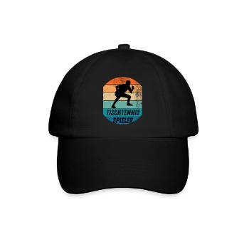 Tischtennisspieler - Baseballkappe - Schwarz/Schwarz - Vorne