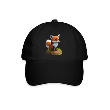 Kleiner Fuchs - Baseballkappe - Schwarz/Schwarz - Vorne