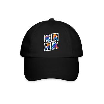 Eishockey Spieler Sport Fan Team Verein Bunt - Baseballkappe - Schwarz/Schwarz - Vorne