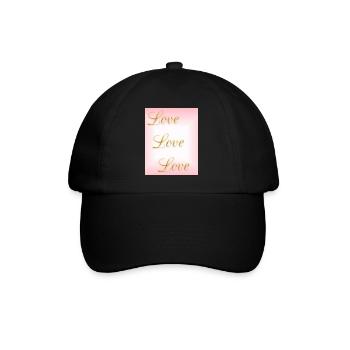 Liebe - Selbstliebe - wahre Liebe - Baseballkappe - Schwarz/Schwarz - Vorne