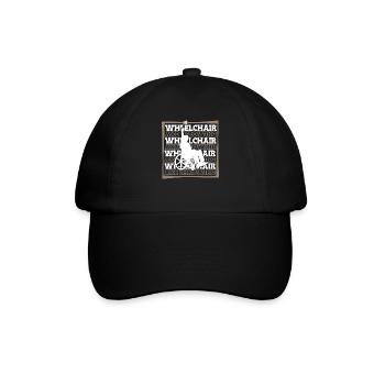 axe throwing axe thrower wheelchair - Baseball Cap - black/black - Front