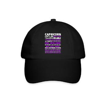Capricorn Things About Capricorn - Baseball Cap - black/black - Front