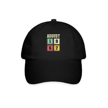 56ème anniversaire août millésime 1967 millésime - Casquette classique - noir/noir - Devant
