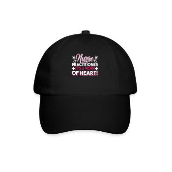 Nurse Practitioner Nurse Practitioner Heart Work - Baseball Cap - black/black - Front