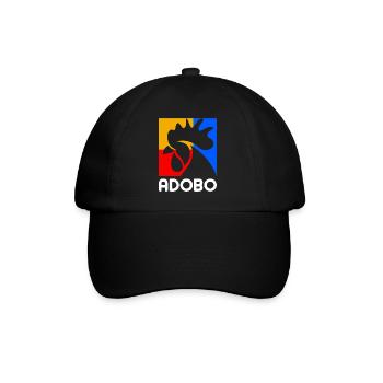 Adobo-Design für stolze Pinoys - Baseballkappe - Schwarz/Schwarz - Vorne