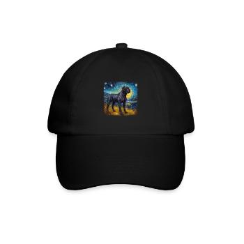 Cane Corso Van gogh nuit étoilée - Casquette classique - noir/noir - Devant