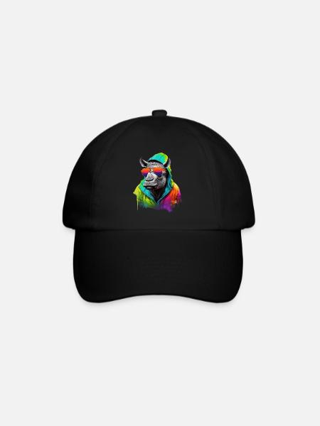 Hippo hippo with sunglasses hippo Africa - Baseball Cap - black/black