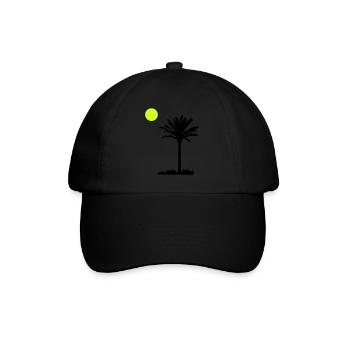 palme - Baseballkappe - Schwarz/Schwarz - Vorne