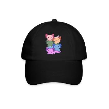 Conception de groupe d’Axolotl arc-en-ciel pour les amateurs d’Axolotl - Casquette classique - noir/noir - Devant