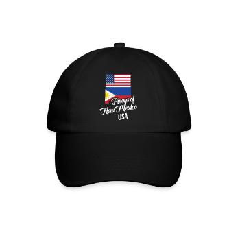 Filipinos of New Mexico Design für stolze Fil-Ams - Baseballkappe - Schwarz/Schwarz - Vorne