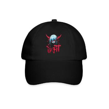 Anime Goth Girl Japanese Aesthetic Grunge Horror - Baseball Cap - black/black - Front
