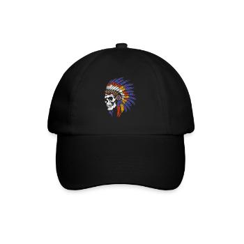 Indigenous Skull and Crossbones - Baseball Cap - black/black - Front