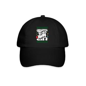 Christmas Jesus Gift - Christians Retro Ugly Xmas - Baseball Cap - black/black - Front