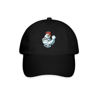 Poule de poulet que j’aime papa - Casquette classique - noir/noir - Devant