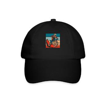 Mx Motocross Dirt Bike - Baseball Cap - black/black - Front