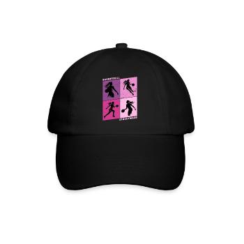 Basket-ball Femme Basketteur Joueur de basket-ball - Casquette classique - noir/noir - Devant