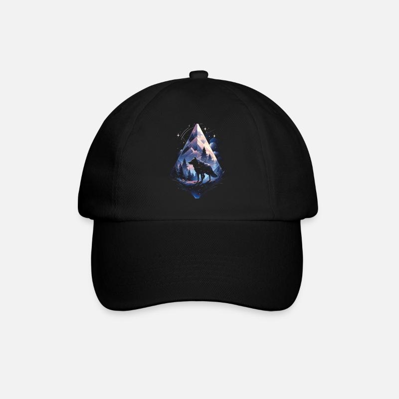 Majestic Wolf Wolves - Baseball Cap - black/black
