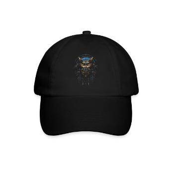 Steampunk Mechanische Eule Viktorianisch Vogel - Baseballkappe - Schwarz/Schwarz - Vorne