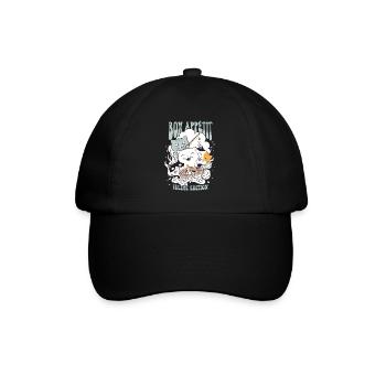 Bon Appetit feline edition - Baseball Cap - black/black - Front