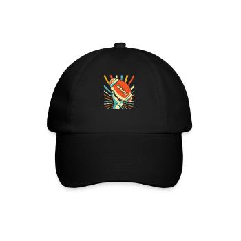 American football - Baseball Cap - black/black - Front
